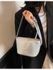 Bolsa Transversal de Nicho Transfronteiriço de Couro Macio com Padrão Tecido para Mulheres 2025 Nova Moda Tendência Versátil para o Dia a Dia Bolsa de Ombro Transversal