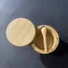 Suministro Directo de Fábrica a Amazon, Frasco para Condimentos de Doble Compartimento, Frasco para Sal, Frasco para Especias de Bambú, Caja de Almacenamiento para Utensilios de Cocina