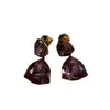 Pendientes de Zirconia Super Brillantes de Lujo Ligero Estilo Francés con Cierres de Plata, Diseño de Nicho, Pendientes Exquisitos Versátiles de Temperamento Vintage de Gama Alta para Mujer