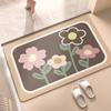 Alfombrilla de baño absorbente de diatomeas, alfombrilla antideslizante para puerta de inodoro