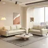 Sofá pequeño combinado estilo crema cuero rascador de gatos habitación de alquiler sala de estar apartamento tienda de ropa salón de belleza recepción mostrador de recepción descanso