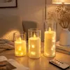 Luz de vela eletrônica simulada LED, acrílico, para casamentos, fotografia, role-playing, iluminação de guia, Natal, aniversários e expressar amor, luz de ambiente