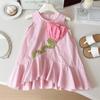 Vestido sin mangas de estilo coreano para niña, verano 2026, nuevo y moderno, vestido tipo chaleco para bebé, algodón fino, vestido de princesa, moda