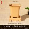 Maceta Pequeña Flor Púrpura Imitación Arena Púrpura Personalizada Cuadrada Antiguo Escritorio Maceta para Suculentas Calamus Maceta Bonsai Jardinería Maceta de Resina