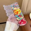 Banda de goma para niños en caja, cuerda para la cabeza para niños, banda para el cabello para niñas, banda de goma para niñas, el cabello del bebé no lastima el pulgar