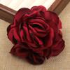 Directo de fábrica en stock 8.5cm borde quemado flor flor hecha a mano flor de tela accesorios para ropa accesorios para joyería DIY corsage