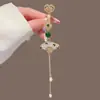Colgante estilo antiguo adorno colgante para solapa de cheongsam broche de sensación retro de alta calidad abanico Ruyi accesorio colgante para ropa accesorios de borla mujeres