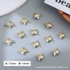 Acessórios para Unhas com Strass e Designs de Coração Inclinado, Atacado de Cristal Decorações Metálicas DIY para Unhas