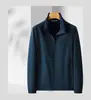 Chaqueta de trabajo de alta gama a prueba de tres elementos con cuello alto y logo impreso personalizado, chaqueta de primavera y otoño para empleados de empresa con bordado para mujer