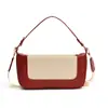 Bolso Cruzado de Hombro para Mujer, Pequeño Cuadrado, Estilo Nuevo 2026, Moderno y de Moda, Solapa Simple, Patchwork, Bloques de Color