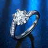 Anel de Prata S925 com Aro Torcido de Floco de Neve, Anel com Diamante Sintético de Alta Qualidade para Mulheres, Anel de Moissanita, Venda Direta da Fábrica, Tamanho Ajustável