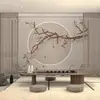 Novo Mural de Galhos Tridimensional Estilo Chinês 2026 Novo Modelo Cobertura de Parede para Sala de Estar Parede de Fundo Papel de Parede Tecido de Parede Projeto Cobertura de Parede Autoadesiva