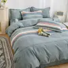 Nueva colección de otoño e invierno: Juego de ropa de cama de cuatro piezas engrosado, 100% algodón, cepillado, algodón puro, cálido, y viene en un paquete resistente, disponible para camas individuales o dobles