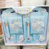 Comércio Exterior Sanrio Caneta Esferográfica Seis Cores Caderno Suit Mini Marca-texto e Fita Adesiva Bloco de Notas Snap