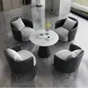 Juego de sofá de un asiento y mesa de centro para recepción de hotel, sala de reuniones de clientes, oficina de ventas, salón de belleza, centro comercial, mueble de sala de exposición, gama alta