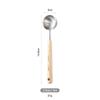 Cuchara medidora de acero inoxidable con mango de madera 25ml g cuchara herramientas para tienda de té de leche cuchara medidora de café en polvo leche en polvo para el hogar transfronterizo