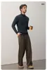Suéter de punto para hombre, una pieza, polar, nuevo para otoño e invierno, suéter de estilo casual para hombre, forrado de polar y engrosado, suéter de color liso de moda