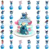 En Stock Stitch-Temática Escena de Cumpleaños Suministros para Montaje Decoración de Fiesta Suministros Toppers para Pastel Juego de Banderines