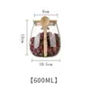 Frasco de Vidrio Transparente de Alta Calidad con Cuchara de Madera, Recipiente para Té, Frasco Sellado para Almacenamiento, Frasco para Frutas Secas y Condimentos, Resistente a la Humedad