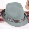 Chapéu Fedora Liso para Homens e Mulheres, Chapéu de Jazz para Exterior, Estilo Coreano, Chapéu de Sol para Adultos no Atacado