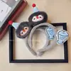 Diadema de Peluche Pingüino Pez Otoño e Invierno Especial para Lavado de Cara Orejas Lindo Dibujo Animado Dulce Diadema Pasador Tocado