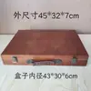 Caja de Madera Rectangular Retro Tapa abatible Almacenamiento de Escritorio Álbum de Fotos Caja de Madera Caja de Embalaje Delgada Papel A4 Venta Directa de Fábrica