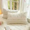 Funda de almohada de algodón puro, pieza individual, paquete doble de algodón puro, funda de almohada estampada para cuatro estaciones, 48 cm x 74 cm, funda interior para núcleo de almohada, pieza individual
