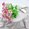 Flor de Mariposa de Milán de Cinco Cabezas de Color Único Flor Artificial Accesorios de Fotografía Flor de Seda Jarrón Estilo Pastoral Decoración de Boda