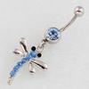 Anillo para el Ombligo Libélula Uña para el Ombligo Acero Inoxidable Médico Barra Curvada Perforación Corporal Joyería Personalizada Ventas Directas Europeas y Americanas