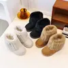 Botas de Nieve de Gamuza de Moda para Niños Pequeños 2026 Otoño Nuevas Llegadas Zapatos de Algodón Espesos con Felpa para Niños Botines Cortos Botas de Nieve