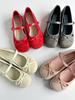 Zapatos Rojos de Ballet Redondos Estilo Francés para Mujer, Modelo Nuevo Primavera 2026, Adecuados para Combinar con Faldas, Mocasines Mary Jane