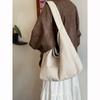 Bolso de Lona de Diseño de Nicho Gran Capacidad Estilo Coreano Estilo Perezoso Bolso de Hombro 2025 Viajero Estudiante Soporte para la Axila Venta al por Mayor