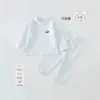 Conjunto de Algodón Copo de Nieve para Bebé Cintura Alta Protección de Barriga Top y Pantalón de Otoño Clase A Ropa Interior Infantil Conjunto Separado Pijama para Casa
