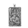 Colgante de Plata de Ley 999 Guan Gong para Hombre Dominante Retro Elegante Accesorios Wu Caoshen Guan Yu Colgante de Collar de Plata