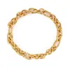 Moda Europeia-Coreana Nicho Corrente Simples Pulseira Cubana de Aço Inoxidável Design ins Versátil Pulseira de Luxo Leve para Homens e Mulheres