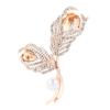 Broche Borboleta Design de Moda Europeu e Americano para Mulheres, Corsage de Cristal de Luxo Leve, Alfinete Anti-Exposição, Acessório de Vestuário Elegante