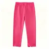 Estilo Novo Primavera e Outono Transfronteiriço Calça Base para Meninas Calça Longa com Borda Franzida Infantil Calça Longa Elástica Apertada para Bebê Menina Roupa Externa
