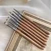 Set de Bolígrafos para Uñas de Nogal Huaxiaozhang para Pintura Degradada y Pincel de Fototerapia Arena de Madera Luz de Fototerapia