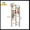 Perchero de pie para dormitorio, uso doméstico, perchero de esquina, almacenamiento, madera maciza, ahorrador de espacio, colgador de esquina simple para ropa y bolsos