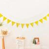 Bandera decorativa triangular de color no tejido para fiesta de cumpleaños, habitación infantil, jardín de infancia, decoración colgante, venta al por mayor