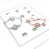 Pulsera Popular Oro Rosa Ocho Corazones Ocho Flechas Zircón Pulsera Simple para Mujer Pulsera de Cristal Estilo Coreano Suministro de Puesto