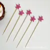 Palo de bambú desechable de 12 cm hogar creativo palo de bambú personalidad postre tenedor de fruta arte palo de fruta punto venta al por mayor