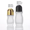 Botella grande de vidrio para aceites esenciales con roll-on 30ml botella de perfume botella de vidrio dispensador cosmético botella vacía de aceite esencial 50ml botella con roll-on dispensador