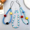 Nueva Cadena de Teléfono Creativa Ins de Colores con Colgante de Cuentas, Bolso de Cadena, Cadena de Perlas, Lanyard Lindo para Auriculares Femeninos