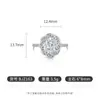 Anel Coroa de Flor de Ovo de Pombo com Corte Flor de Gelo de Pedra Preciosa Colorida Mais Vendido no TikTok Inlaid com Joias de Diamante de Alto Carbono Super Brilhantes para Transmissão ao Vivo Dropshipping