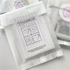 Bolsa de papel de algodón blanco ins de alto valor embalaje esmerilado translúcido tarjeta pequeña de frijol de amor bolsa autosellante portátil gruesa
