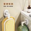 Gancho para lavabo, sin perforaciones, para el hogar, cocina, almacenamiento, gancho grande para baño, inodoro, estante para lavabo