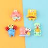 Nuevos accesorios de resina con dibujos animados de Bob Esponja Pai Star, aceite brillante, parche para funda de teléfono, crema, gel, pinza para el cabello