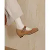 Zapatos Mary Jane retro, forrados de felpa, gruesos para mujer, cálidos de invierno, adecuados para mujeres menudas, con tacón oculto y punta cuadrada.