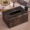 Al por mayor Una Pieza Caja de Pañuelos para Coche Estilo Europeo Caja de Pañuelos de Papel Linda para el Hogar Caja de Pañuelos de Cuero Creativa Servilleta Producto Nuevo